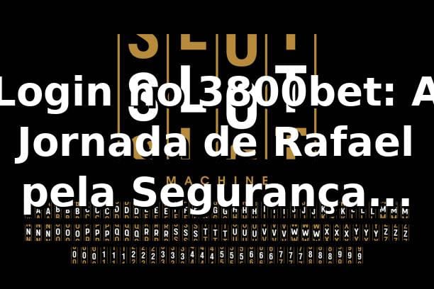 Login no 3800bet: A Jornada de Rafael pela Segurança Digital 🔐